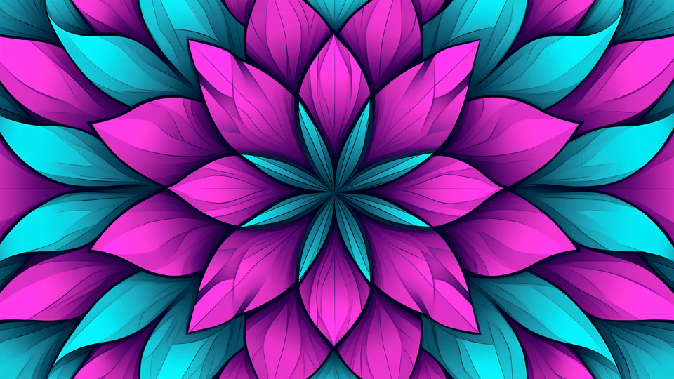 Abstract flower optical illusion pattern