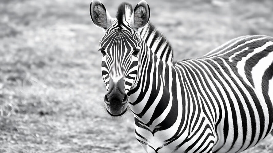 Zebra in the savanna