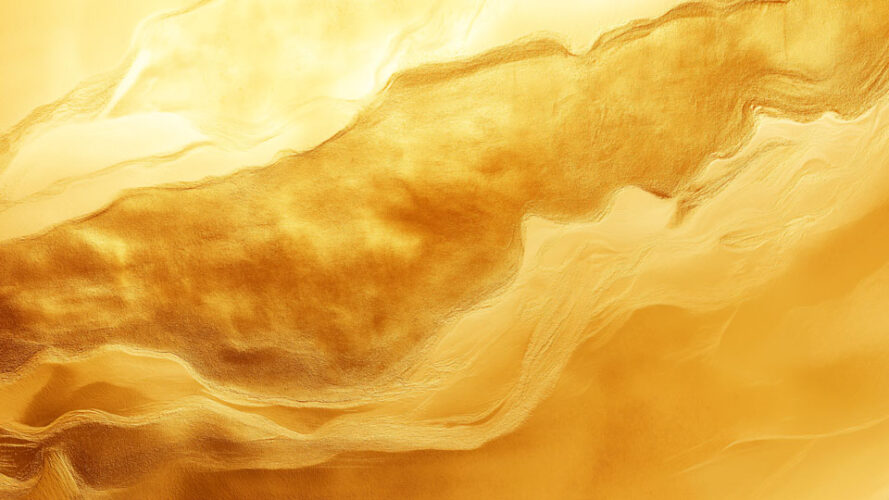 Shiny golden liquid texture