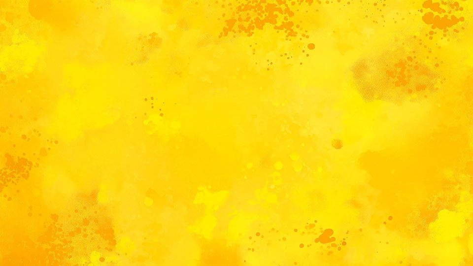 Yellow watercolor background with stains and splashes