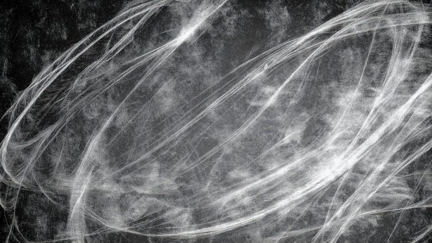 White chalk on a black background