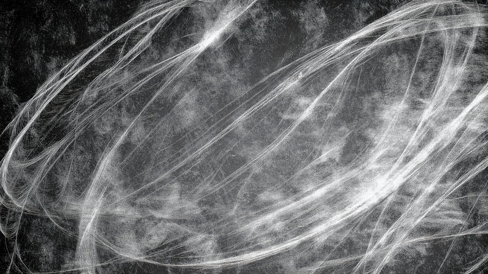 White chalk on a black background