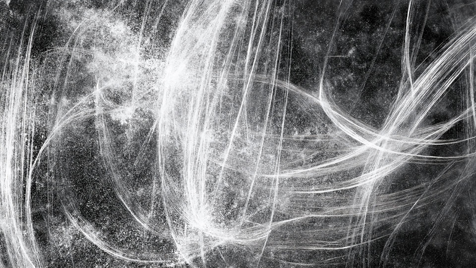 White chalk on a black background