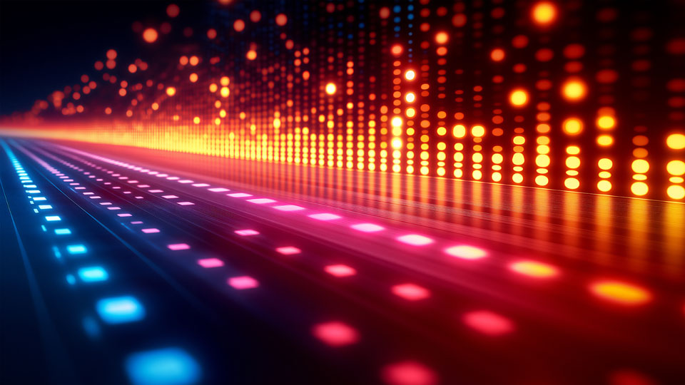 Digital chart of orange data points