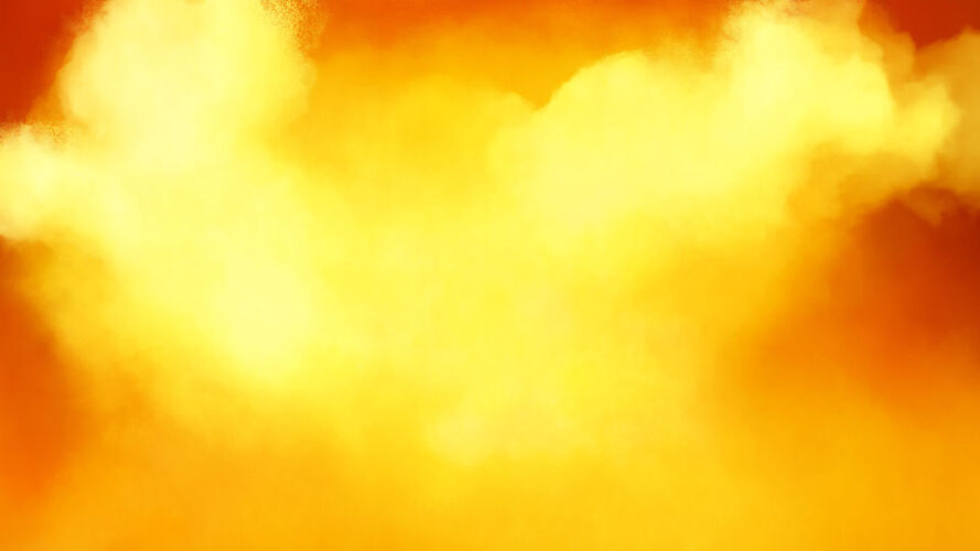 Warm orange and yellow gradient with smoke effect