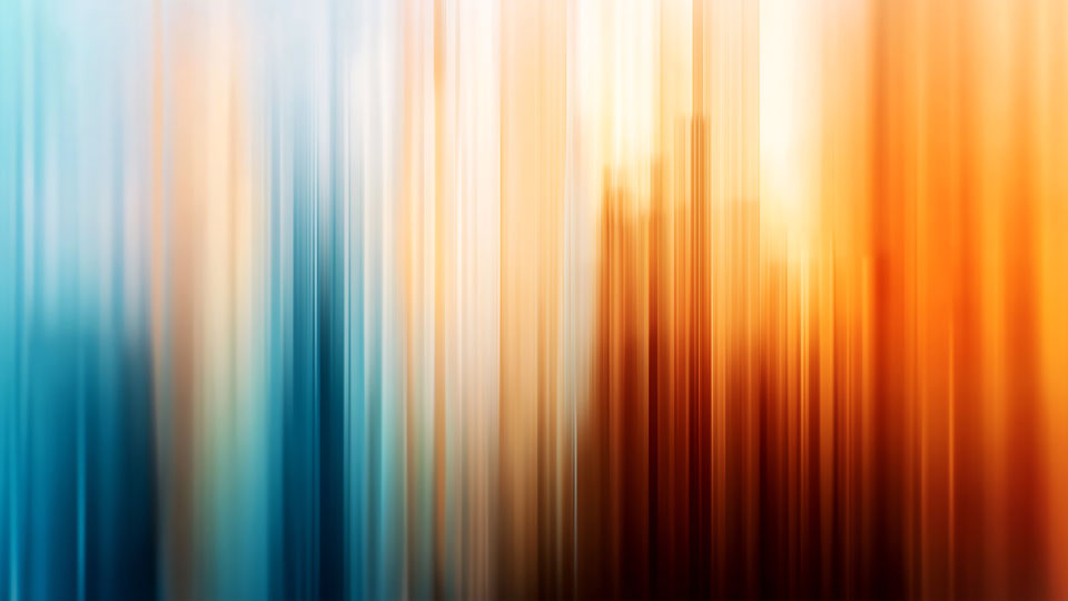 Blurred vertical lines in warm and cool hues