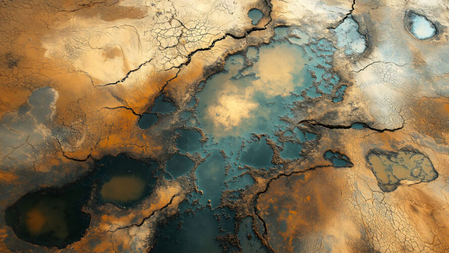 Climate change and water scarcity scene