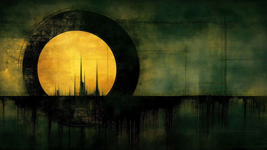 Mysterious eclipse with water reflections