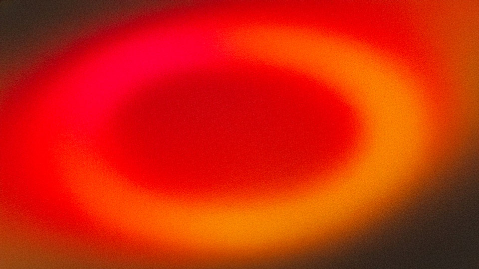 Circular shape in shades of red, orange and yellow