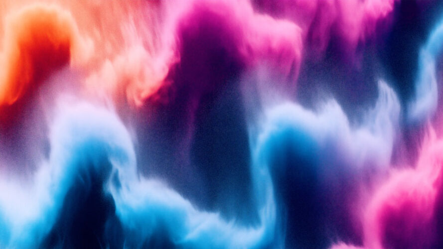 Glowing neon gradient and blurred abstract design
