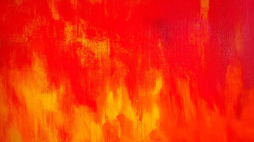 Red and orange abstract with fiery depth