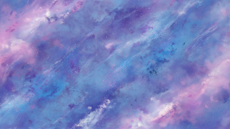 Pastel watercolor galaxy with glowing lights