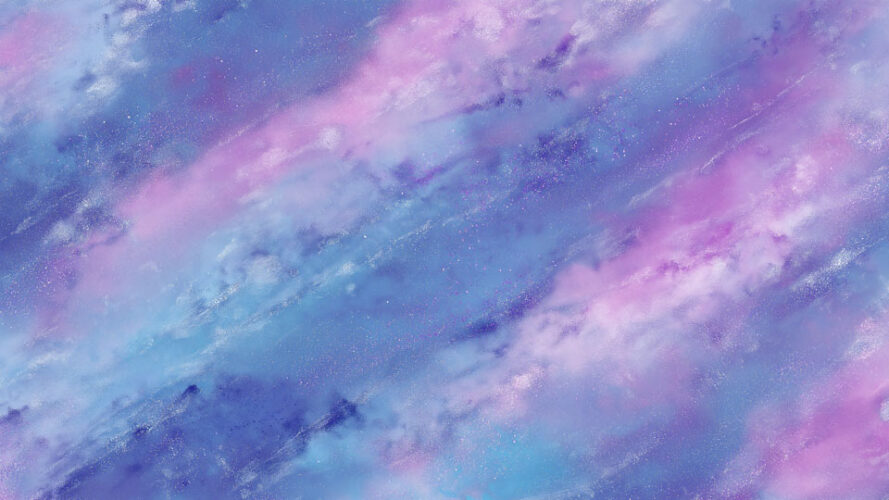 Impressionist watercolor galaxy with glowing lights