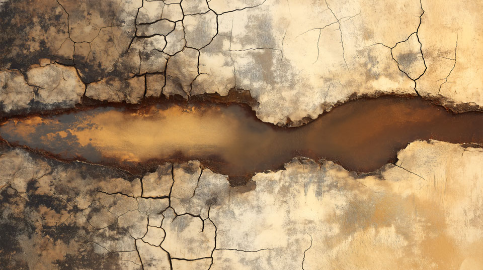 Cracked desert landscape highlighting water scarcity