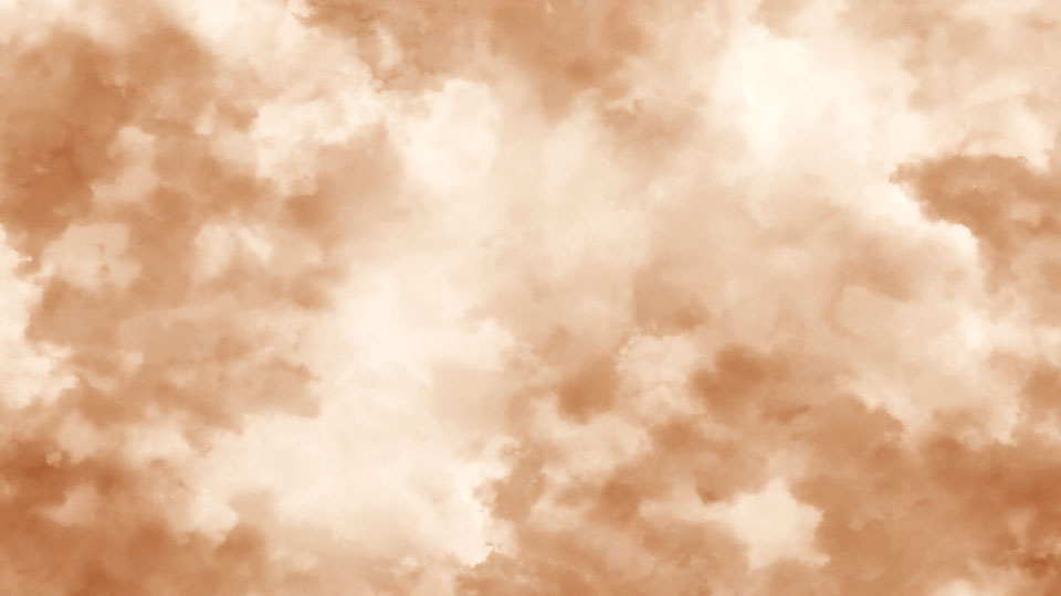 Brown watercolor clouds on a solid color backdrop