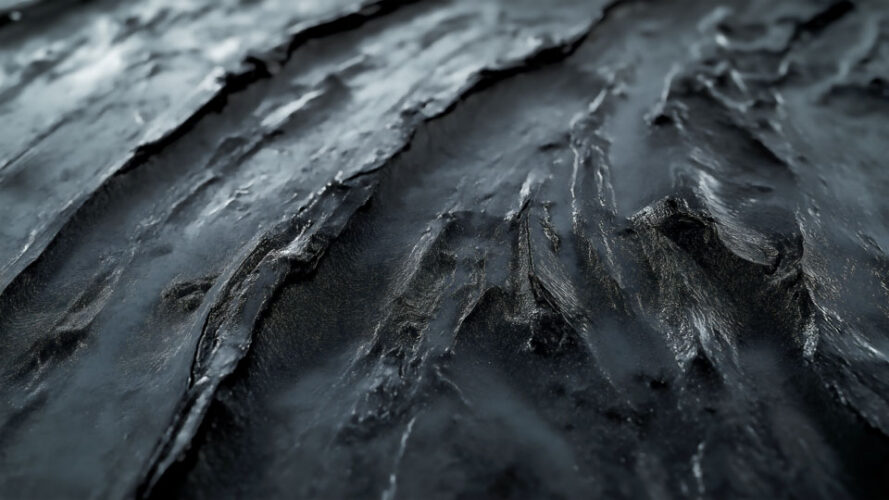 Detailed muddy tire tracks on a wet surface