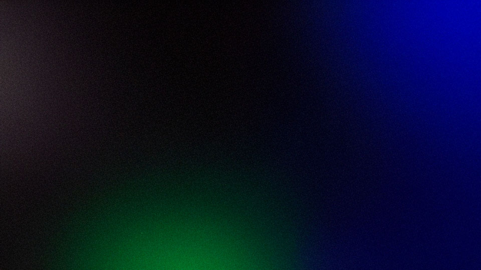 Dark green and blue gradient on black canvas