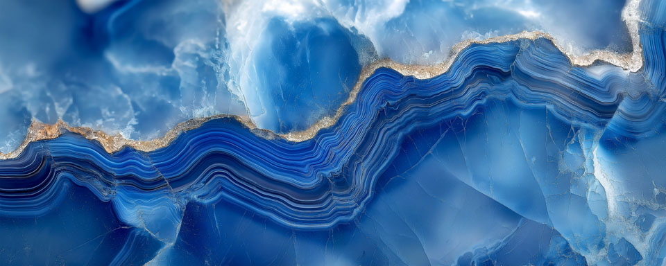 Luxurious blue and gold agate