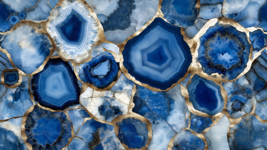 Seamless blue agate pattern
