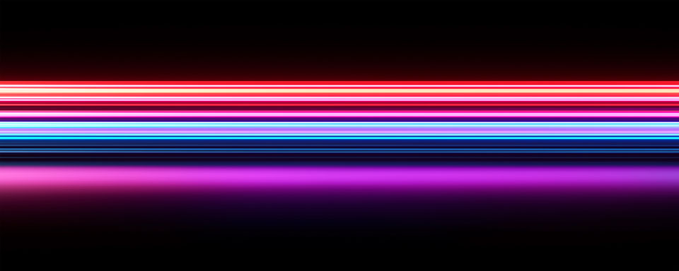 Neon gradient line with motion blur